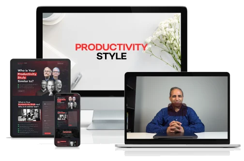 The Productivity Style report on laptop, tablet and phone